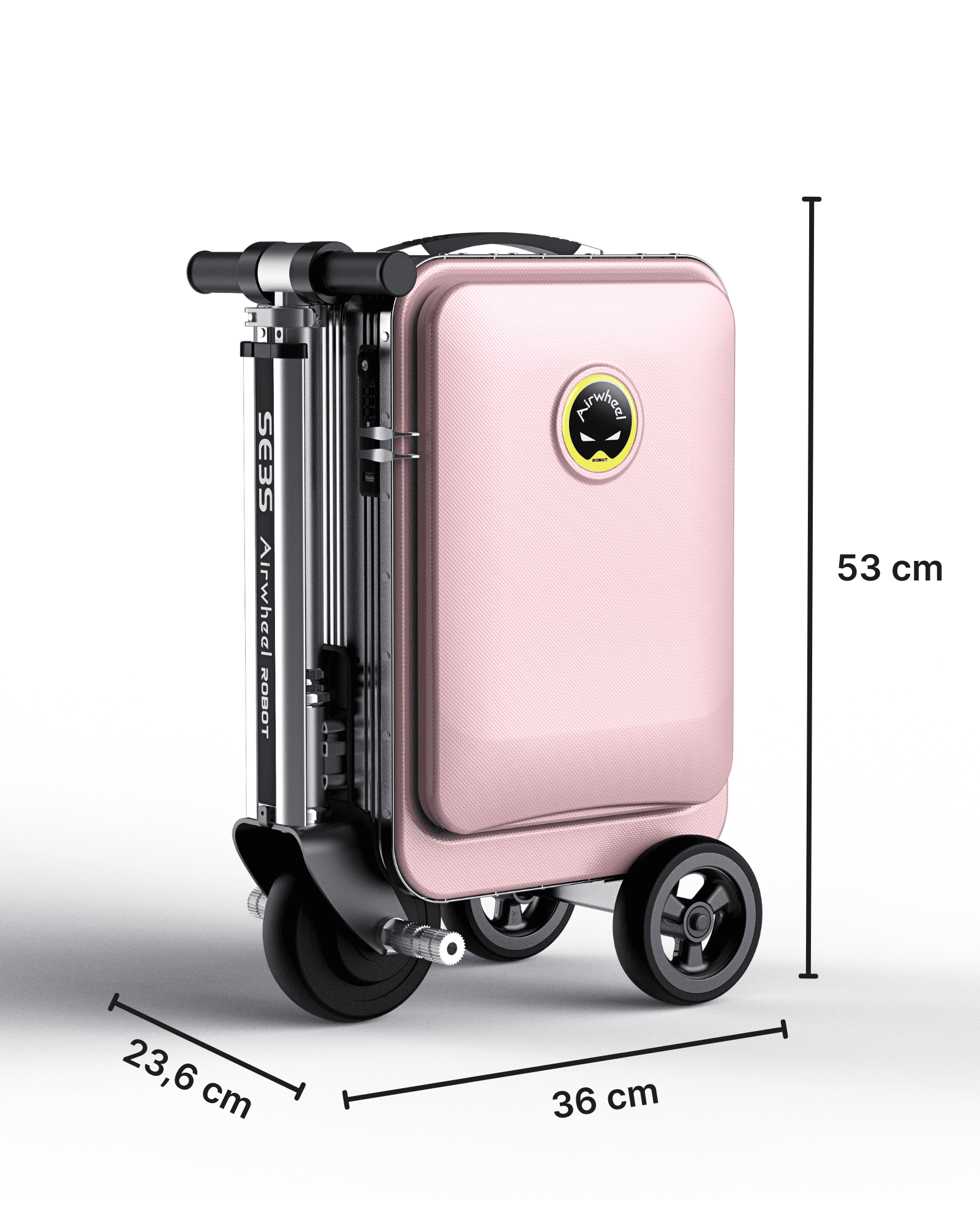 Airwheel_luggage_suitcase_scooter_smart_riding_electric_battery_SE3S_Llight_pink_Valise_electrique_roulante_intelligente_size_taille