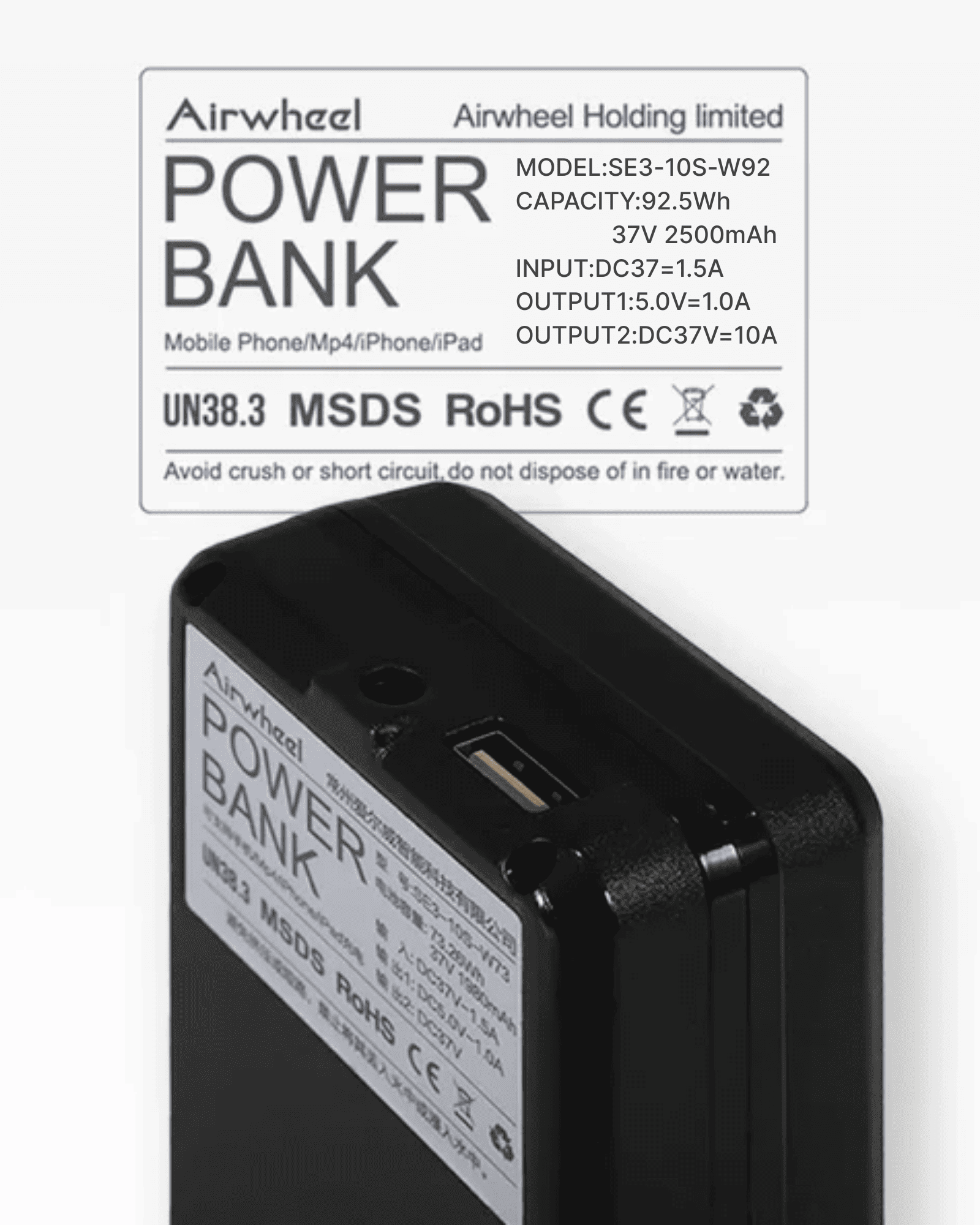 Airwheel_luggage_suitcase_scooter_smart_riding_electric_battery_SE3S_Llight_silver_gris_Valise_electrique_roulante_intelligente_power_bank_92.5Wh