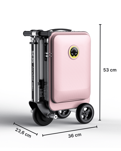 Airwheel_luggage_suitcase_scooter_smart_riding_electric_battery_SE3S_Llight_pink_Valise_electrique_roulante_intelligente_size_taille
